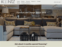 Tablet Screenshot of koontzfurnitureanddesign.com